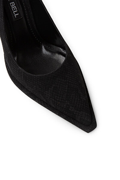 Deery Women's Black Stiletto Heeled Shoes