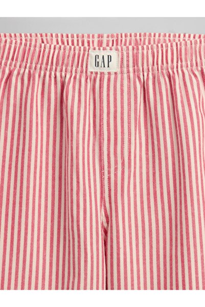 GAP Kız Çocuk Kırmızı %100 Geri Dönüştürülmüş Flannel Pijama Altı