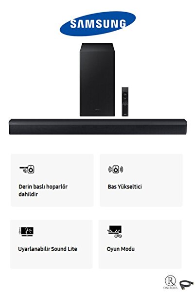 Samsung 300W SoundBar Ev Sinema Sistemi 2.1 Kanal,Bluetooth, Derin Baslı Hopa...
