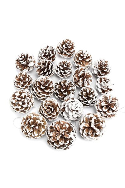 Generic Brand 20PCS Large Pine Cones with Silver String for Home Decor Natura...