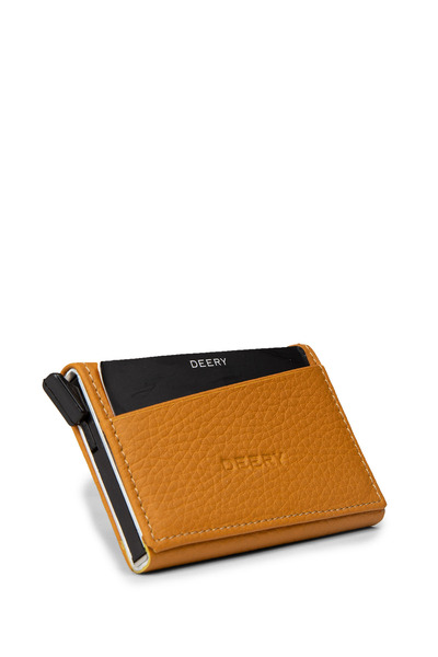 Deery Genuine Leather Mustard Mechanism Horizontal Men's Wallet
