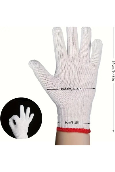 TOTAL 10 Pairs of Cotton Gloves for All Uses
