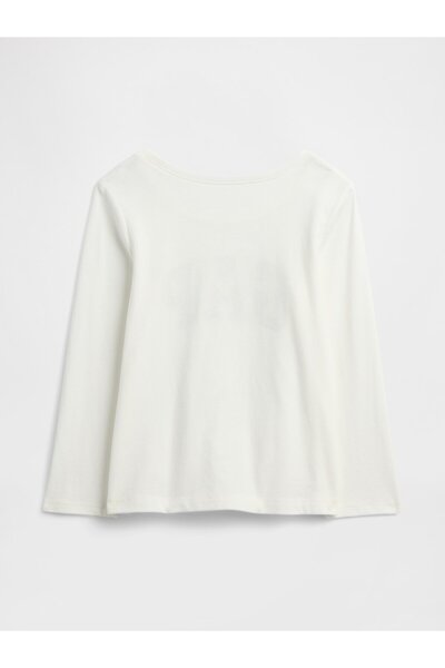 GAP Kız Bebek Beyaz Grafik Baskılı T-Shirt