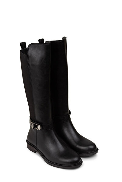 Deery Women's Black Buckle Detailed Boots