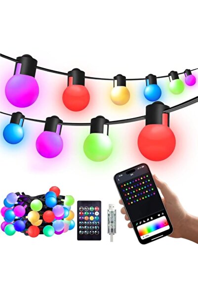 Generic Goodern Outdoor String Lights, 5m Patio Lights with Dimmable 25 Globe...