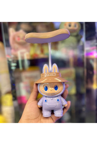 Empressco Mavi Labubu Tasarımlı Çocuk ve Çalışma Masası Lambası, USB Şarjlı, ...