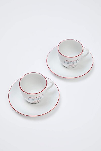 TRENDYOLMİLLA HOME Σετ 2 Φλιτζάνια Καφέ από Πορσελάνη 90 cc TPHAW26KFC00005