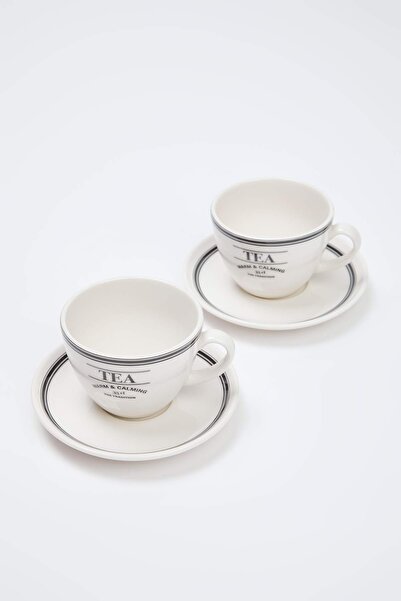 TRENDYOLMİLLA HOME طقم فناجين شاي منقوشة صغيرة مكون من قطعتين TPHAW26CFN00000 220CC