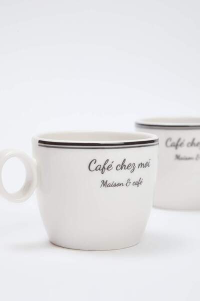 TRENDYOLMİLLA HOME 2-х комплект порцелянових чашок з мінімалістичним дизайном, 220 мл TPHAW26UP00002