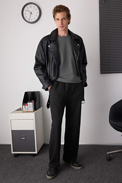 Trendyol Collection Black Men's Knitted Casual Pants Tmnaw26Pl00000