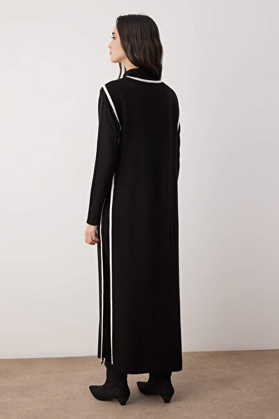 Trendyol Modest Black Long Vest Set Knitwear Bottom - Top Set Tctaw26Us00060