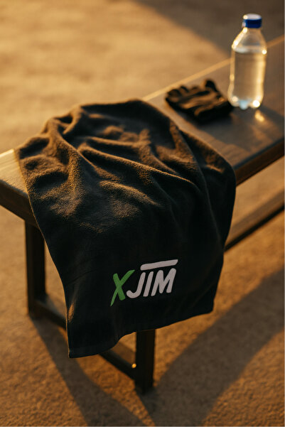 XJIM 100% бавовняний чорний спортивний рушник для спортсменів | Фітнес-тренування, спортзал, гольф, бокс. Поглинаючий піт рушник 30x100
