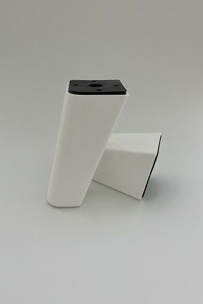 Atlas Shop Açılı Konik Mobilya & Koltuk Ayağı 14cm Beyaz (4 Adet)