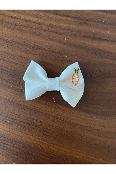 EGOMİ Carrot Embroidered Hairless Baby Hair Clip (1 Piece)