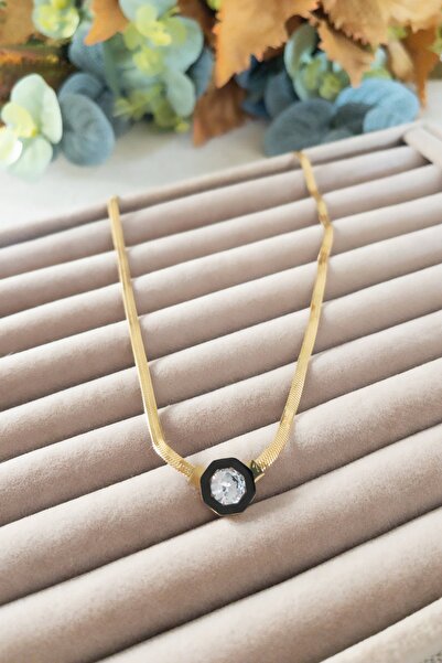 Tasarım Serenay Solitaire Zircon Italian Chain Necklace
