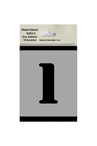 Mood Stencil Stencil Rakam Boyama Şablonu X003-SAYI Rakam Yüksekliği 7 cm