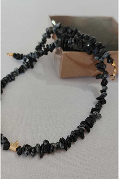MirrAy Obsidyen Taşı Kolye