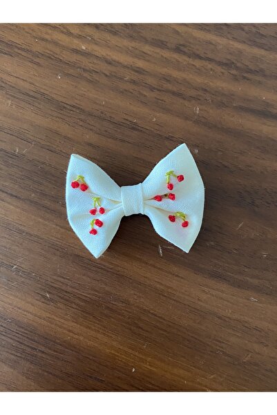 EGOMİ Cherry Embroidered Hairless Doll Hairpin (1 Piece)