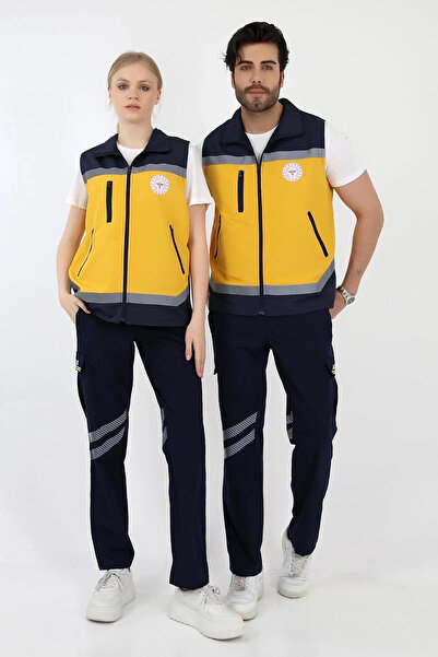 bianada Acil Sağlık Unisex Yazlık Yelek - Sarı