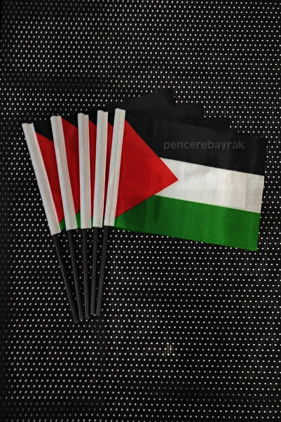Pencere Bayrak 5 adet Filistin Bayrağı 20x30 cm Raşel Kumaşa Baskılı