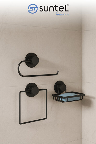 SUNTEL BANYO VE MUTFAK AKSESUARLARI مجموعة الحمام اللاصقة المكونة من 3 قطع - ...