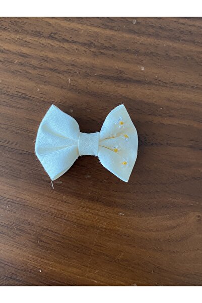 EGOMİ Tiny Daisies Embroidered Hairless Baby Hair Clip (1 Piece)