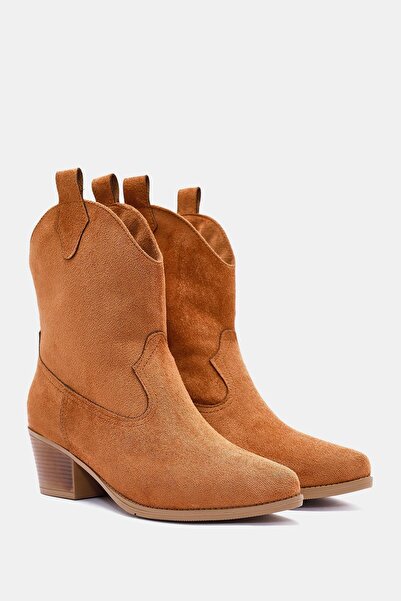 Bestyle Γυναικείες Μπότες Tepic Camel Western PU