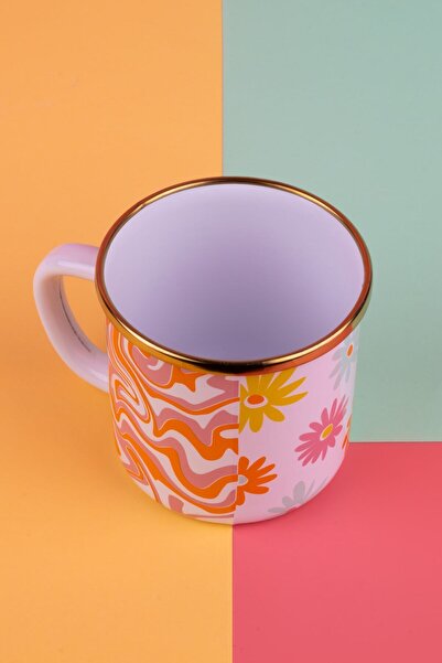 EMAYlab Retro Hippie Enamel Mug