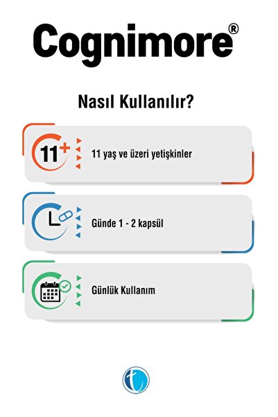 Tab İlaç Cognimore 60 Bitkisel Kapsül Sitikolin Fosfatidilserin Alpha-GPC Rhodiola Gingko Biloba L-Teanin