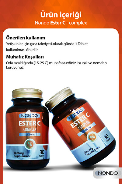 Nondo Ester C 1000 Mg Vitamin C Absorbable 30 Tablets. (Vitamin C Bird Nose Extract)