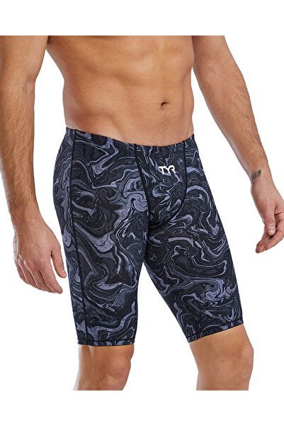 sporsuit Tyr Men's Racing Swimsuit Thresher Jam Gray Arena Summer - Winter Championship Racing Swimsuit