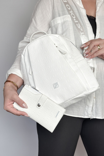 Just Polo حقيبة ظهر نسائية كبيرة الحجم مكونة من 9 أقسام باللون الأزرق الفاتح مناسبة للاستخدام اليومي 4040