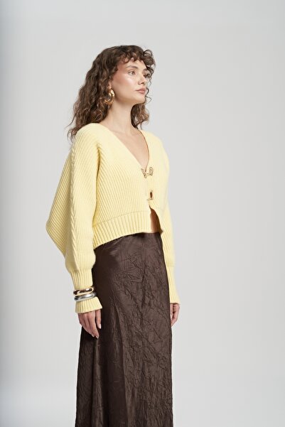 BOHEMAİ Fusta lungă din satin maro Eubah