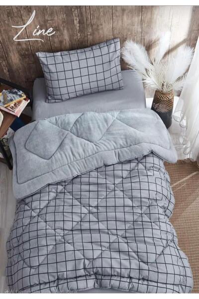 Arma Concept Tek Kişilik Desenli Pufidik Wellsoft Uyku seti & Yorgan + 2 Adet Yastık kılıfı + Lastikli Çarşaf