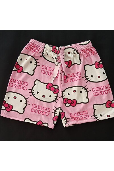 BUKADINCA Hello Kitty Desenli Yazlık Şort- BK1010004