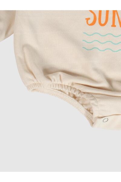 YHH Kids Bebek Oversize Sweatshirt Zıbın Bej