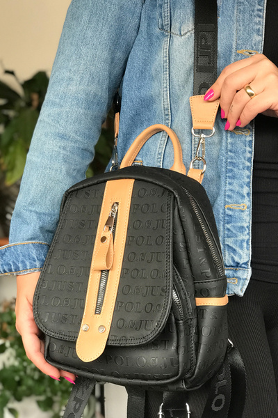 Just Polo حقيبة ظهر نسائية مبطنة متعددة الأجزاء وحزام قابل للتعديل 4058-gd