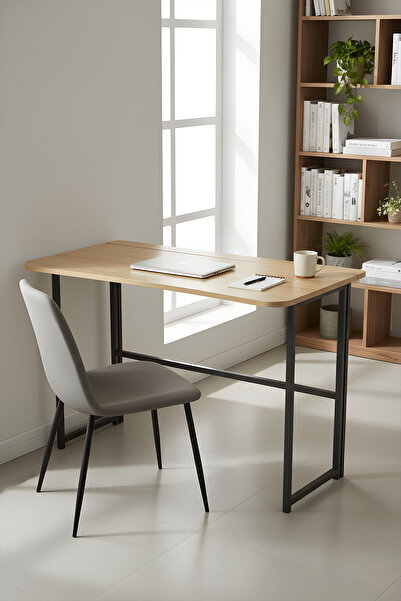 Metallica Concept Delta Katlanabilir Kahverengi Çalışma Masası Bilgisayar Masası Çizim Masası