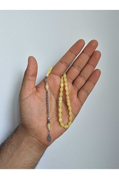 Zivazer Store Doğal damla kehribar 33'lük beyzi kesim kraliçe damla kehribar