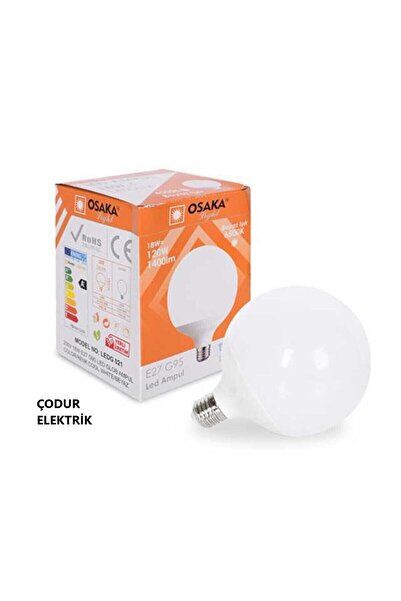 Osaka Light 20w =120w Eşdeğer 3000 Kelvin Gün Işığı SARI IŞIK E27 Duylu 1400 Lümen E Enerji G125 Led Glop Ampul