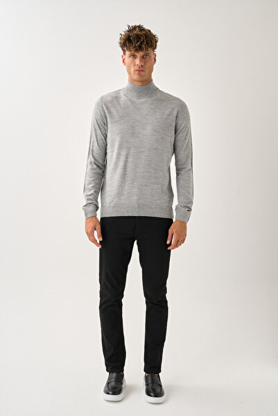 Redline Aristo Standard Fit Half Turtleneck Sweater Gray