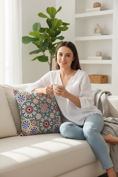 Chintar Διακοσμητικό μαξιλάρι/μαξιλαροθήκη από υφαντό πάνελ ταπετσαρίας ζακάρ...