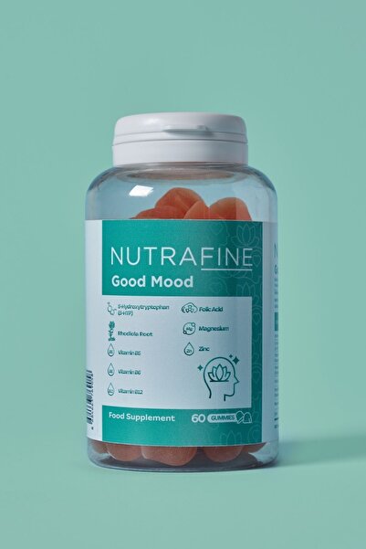 Nutrafine Good Mood Gummy, Duygu Durumu Destekleyici, 5-HTP & Rodiola İçerikli Çiğnenebilir Vitamin Gummies