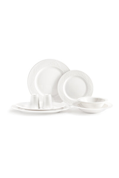 Madame Coco Odette 6 Kişilik 28 Parça Yemek Takımı - Beyaz