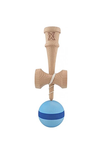 Bibilel Kids Kendama X Original Professional 18 cm Wooden Stripe Model Blue