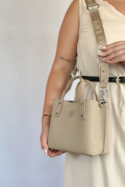 Just Polo طباعة النقش عالية الجودة 4 حجرة حقيبة يد وكتف نسائية 24 × 24 سم 409...