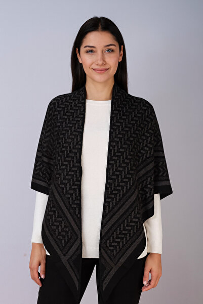Sebir Moda Triangle Patterned Knitwear Shawl