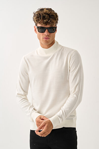 Redline Πλεκτό πουλόβερ Aristo Standard Fit Half Turtleneck Λευκό