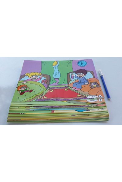 The Kidland Yayınları English 42 Large Flashcards for English Language Course Institutions - Preschool - Kindergarten - Primary School