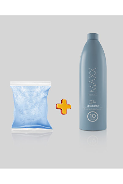 MAXX DELUXE 2'li Paket Oryal Mavi 500 gr - Oksidan 1000 ml 10V